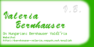 valeria bernhauser business card